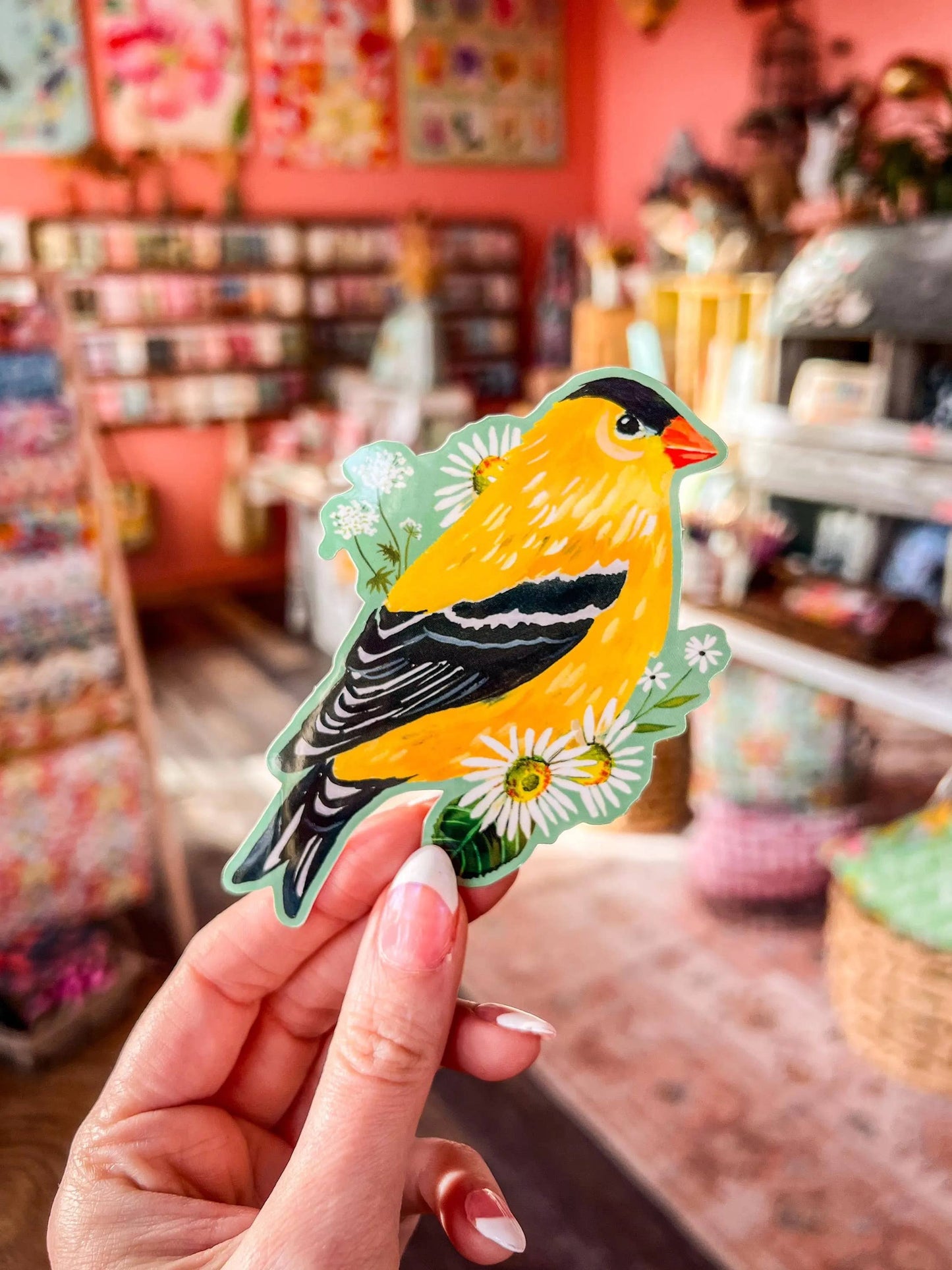 Goldfinch Sticker - Glossy