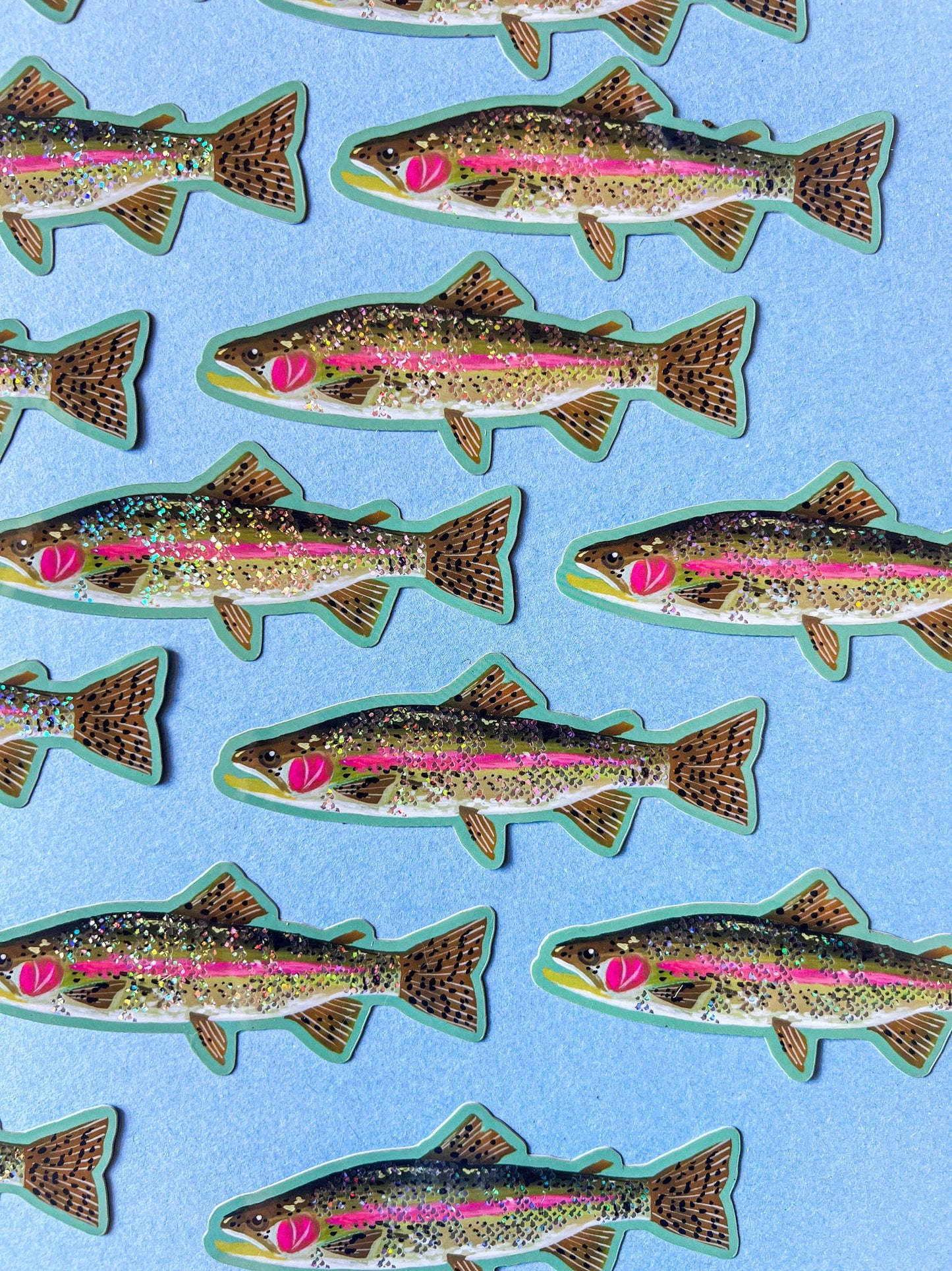 Glitter Fish Sticker - Glossy