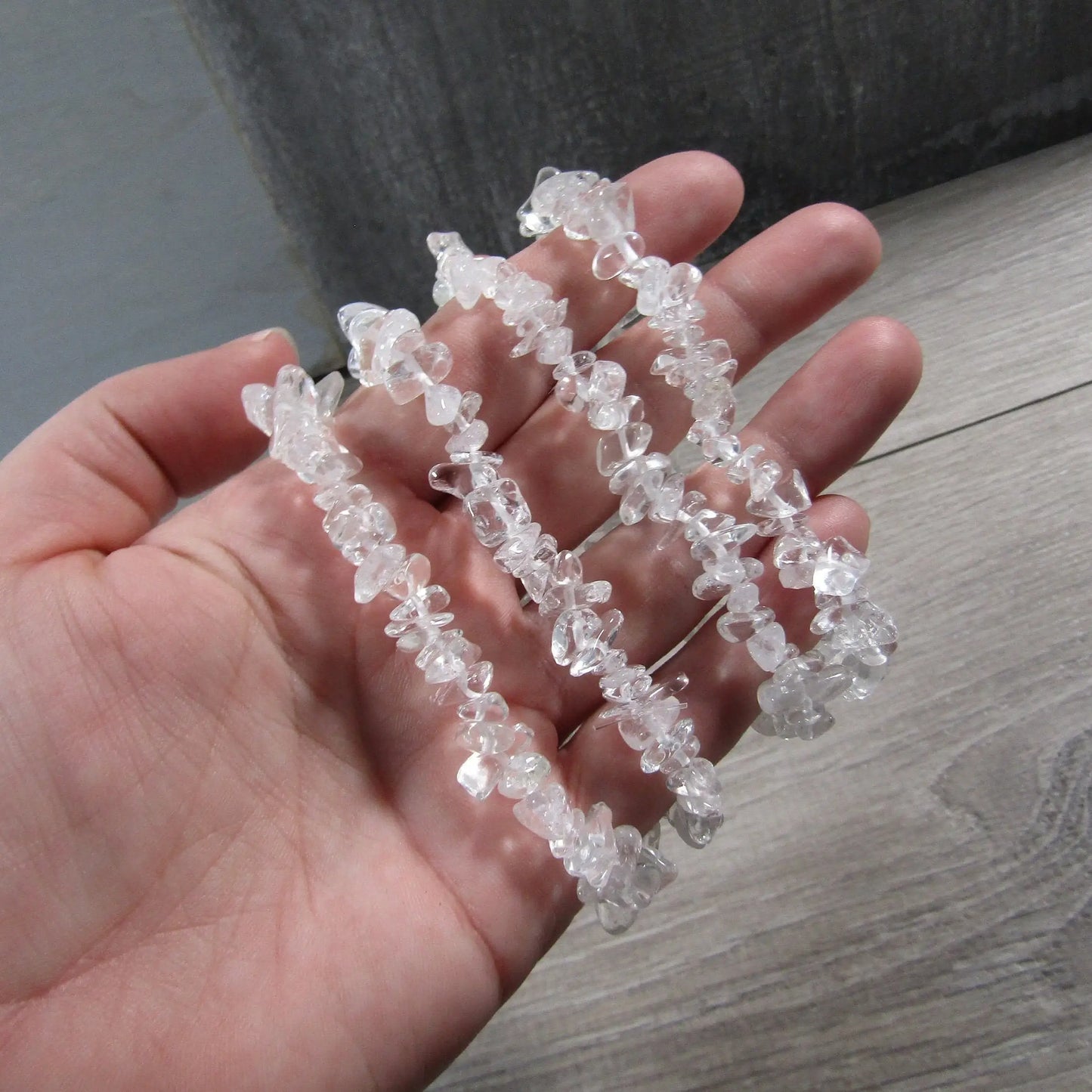 Gemstone Chip Bracelets – Common Crystals in Bulk Wholesale: White Rainbow Moonstone