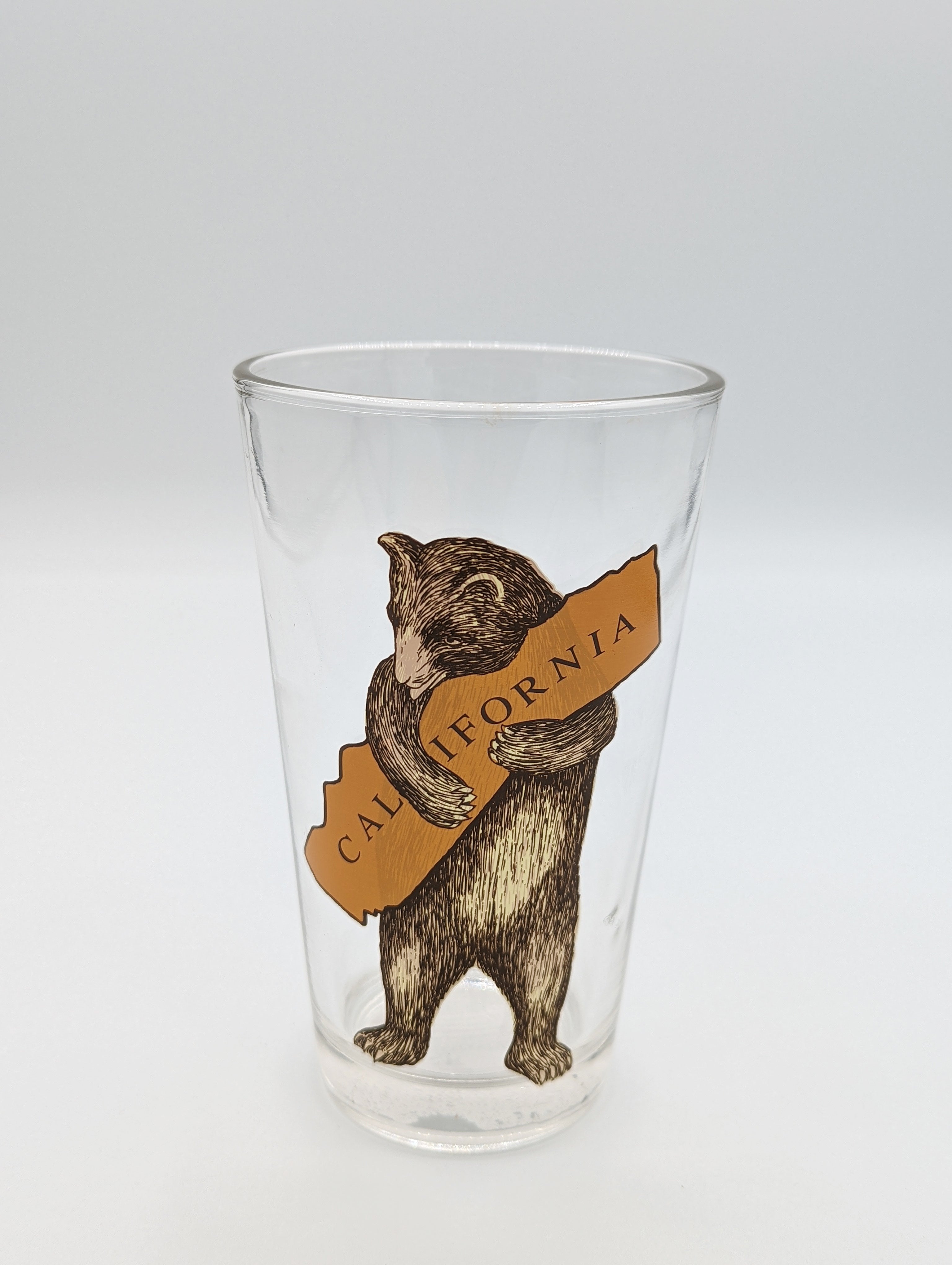 Double Exposure Bear Pint Glasses