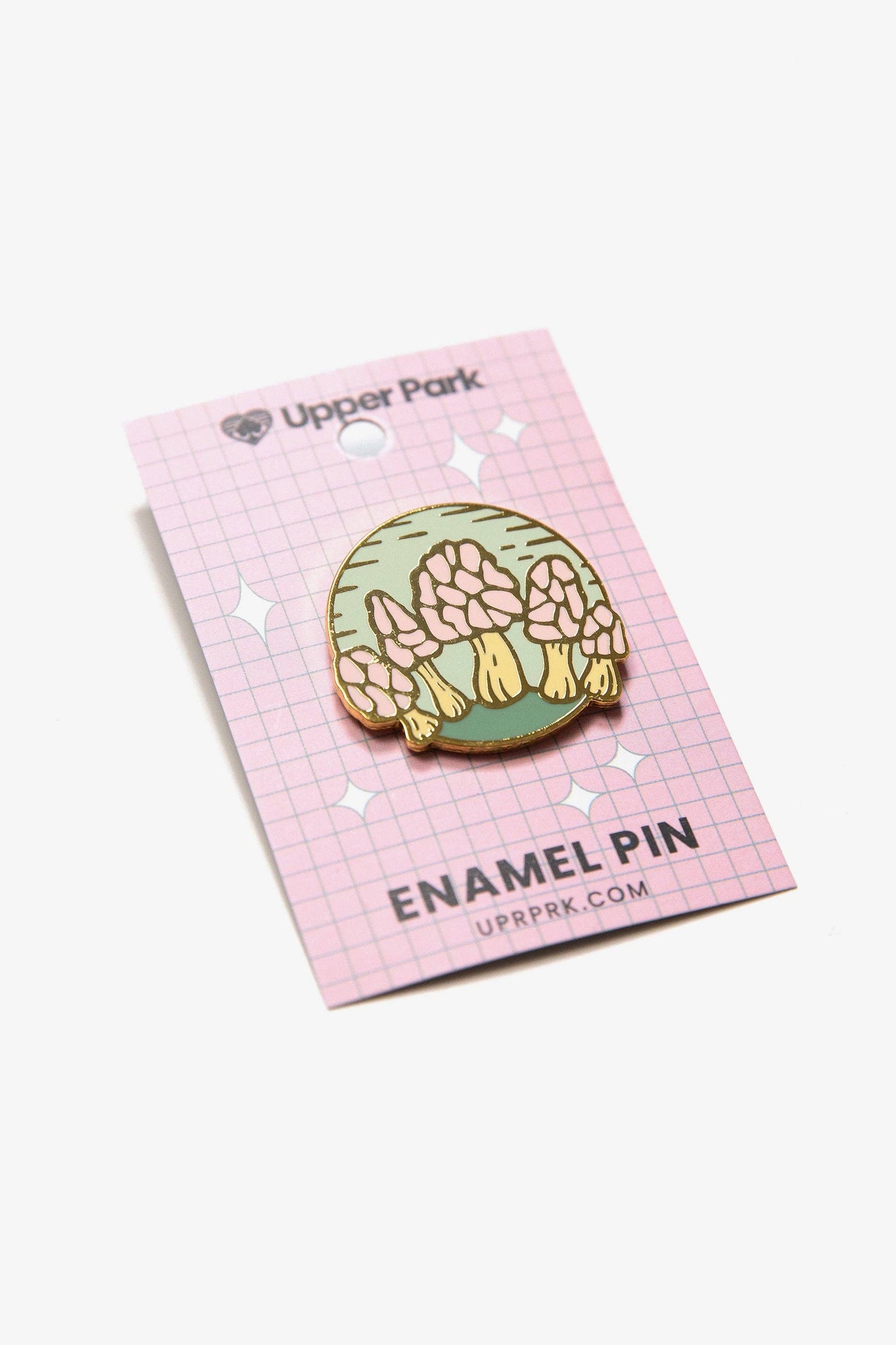 Morel Mushroom Family Enamel Pin