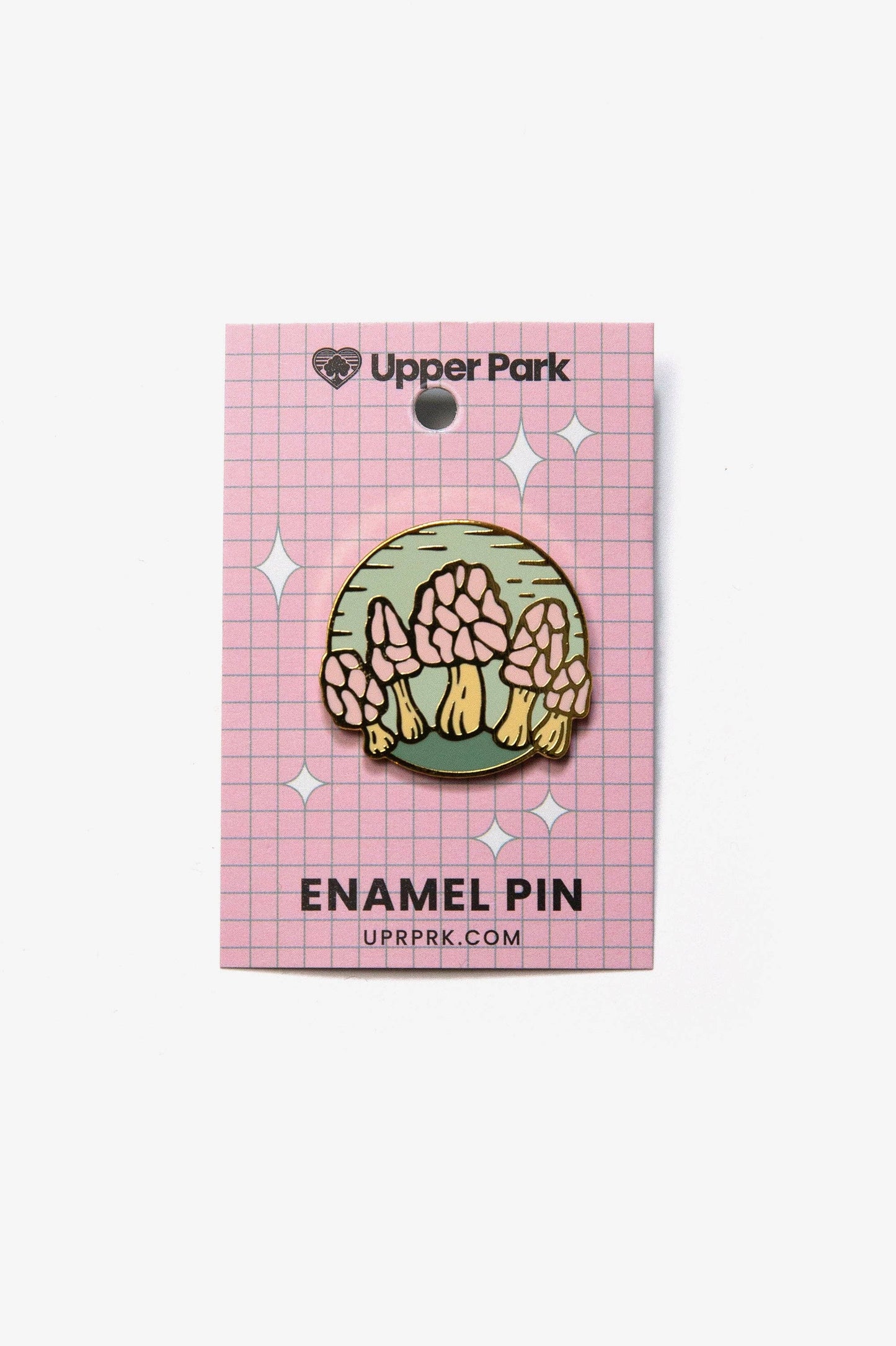 Morel Mushroom Family Enamel Pin