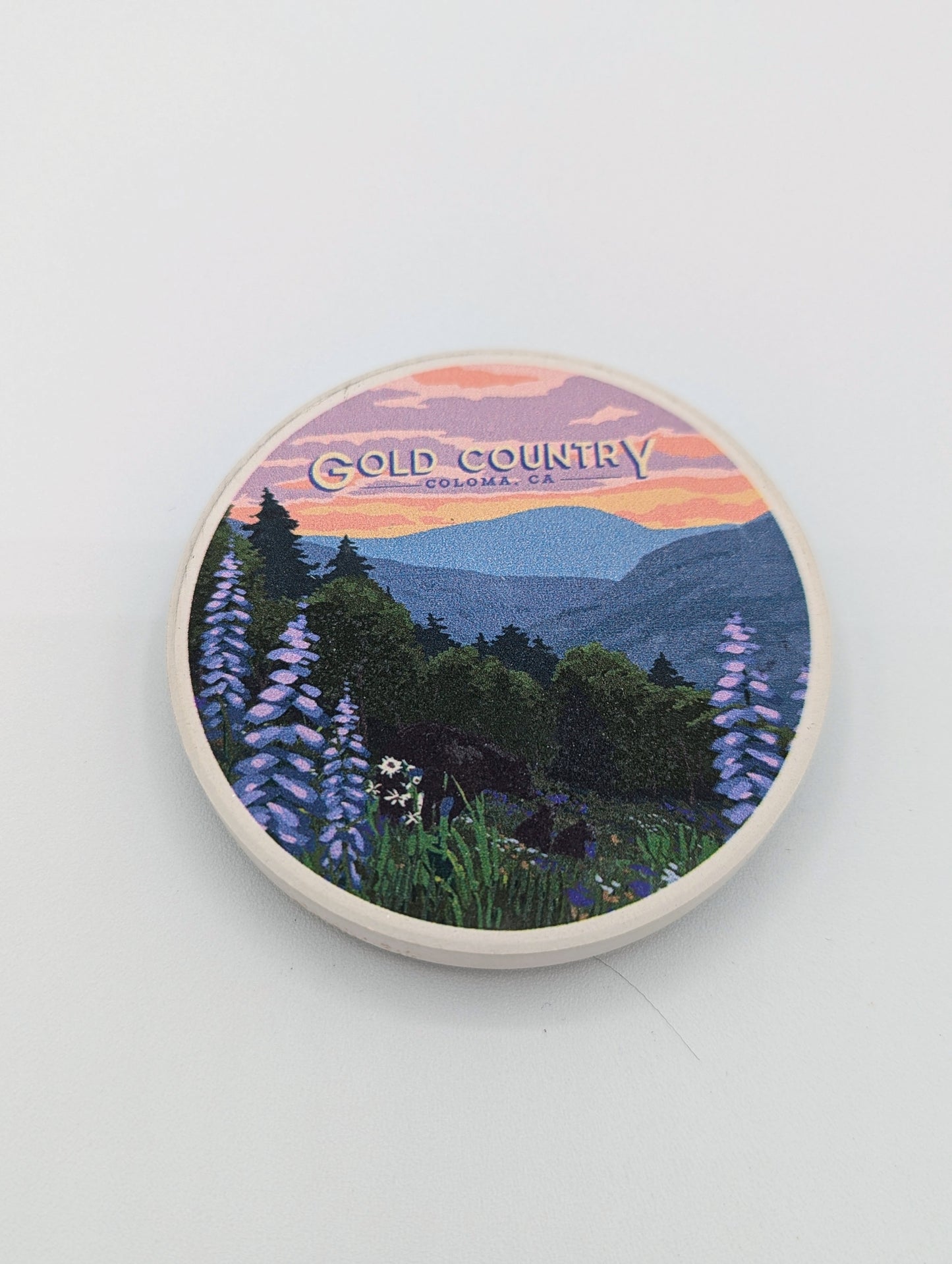 Ceramic Gold Country Bears Magnet