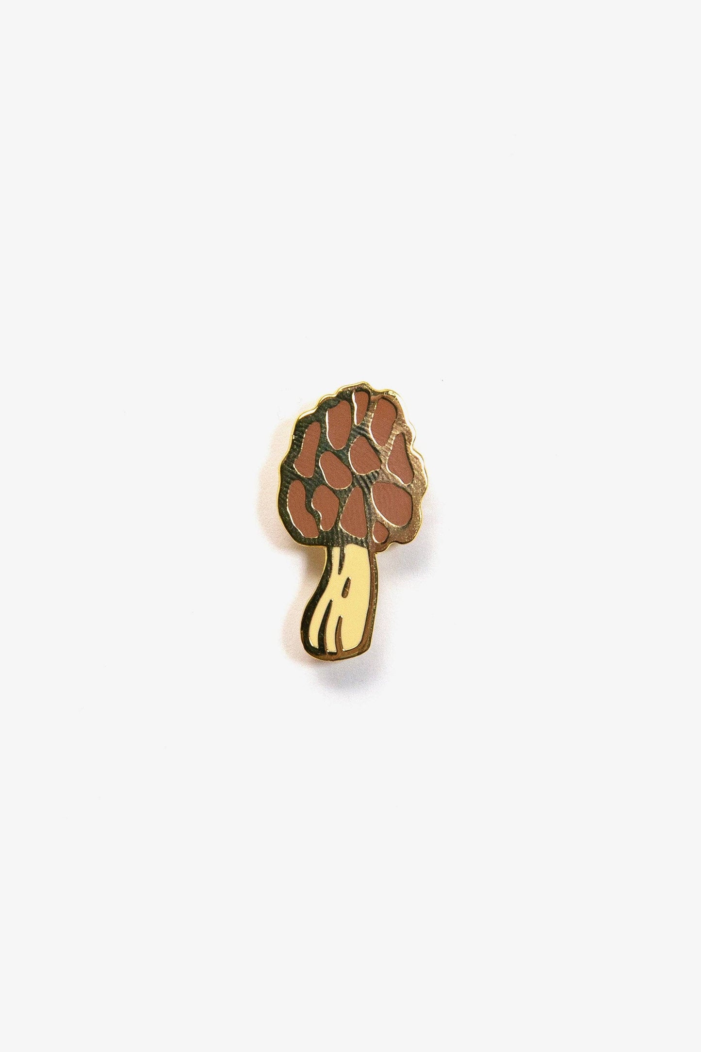 Morel Mushroom Enamel Pin