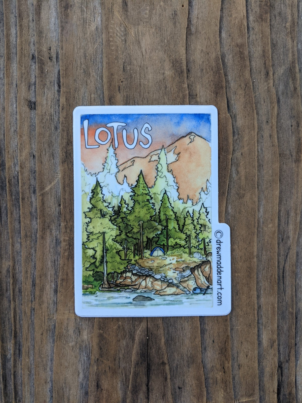 Rivers to Sea Sticker - Raft Camp Scene (Lotus)