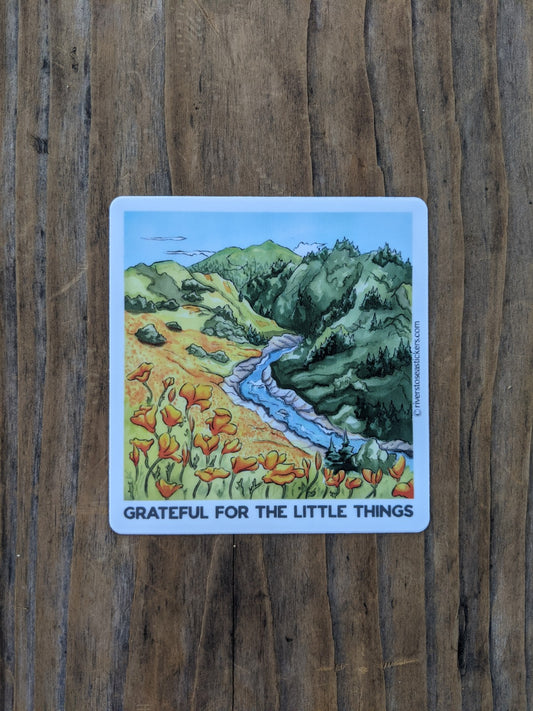 Rivers to Sea Sticker - Grateful For The Little Things