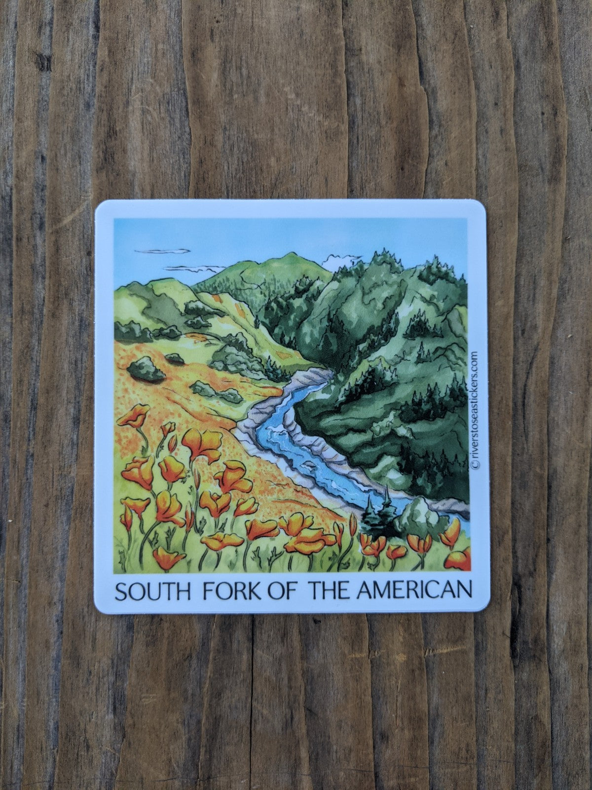 Rivers to Sea Sticker - South Fork American