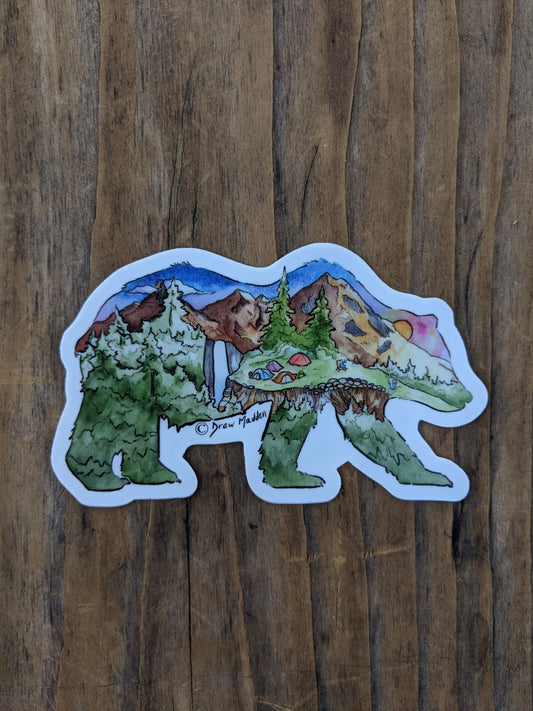 Rivers to Sea Sticker - Camping Bear