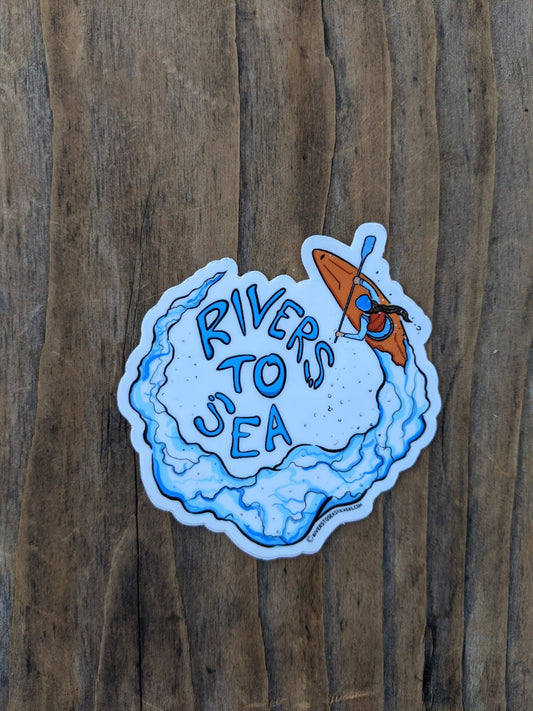 Rivers to Sea Sticker - Rivers to Sea Kayaker