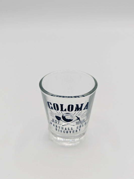 Coloma Pick, Pan & Shovel Shot Glass